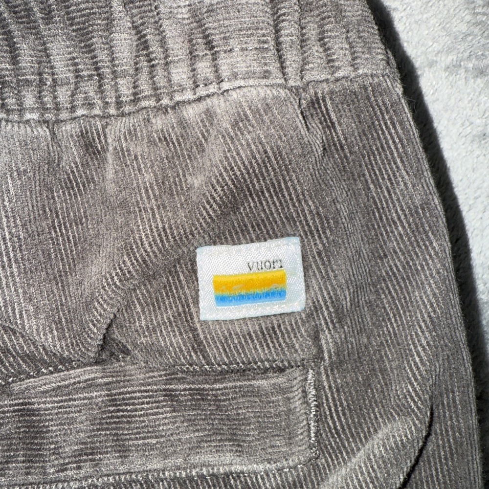 VUORI Optimist Men's Stretch Corduroy Drawstring Pants Gray‎ Size XL  ~EUC - Picture 10 of 13